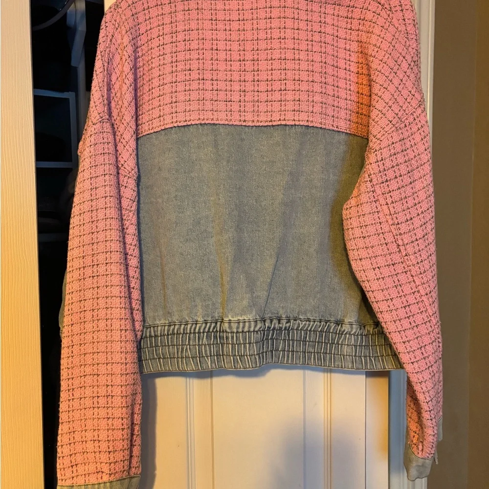 Pink Textured Jacket - Picture 3 of 5